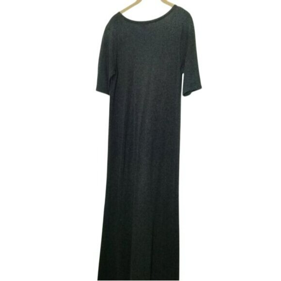 J.Jill Petite S Viscose Wool Blend Gray Maxi Dress Dry Clean - Picture 2 of 15